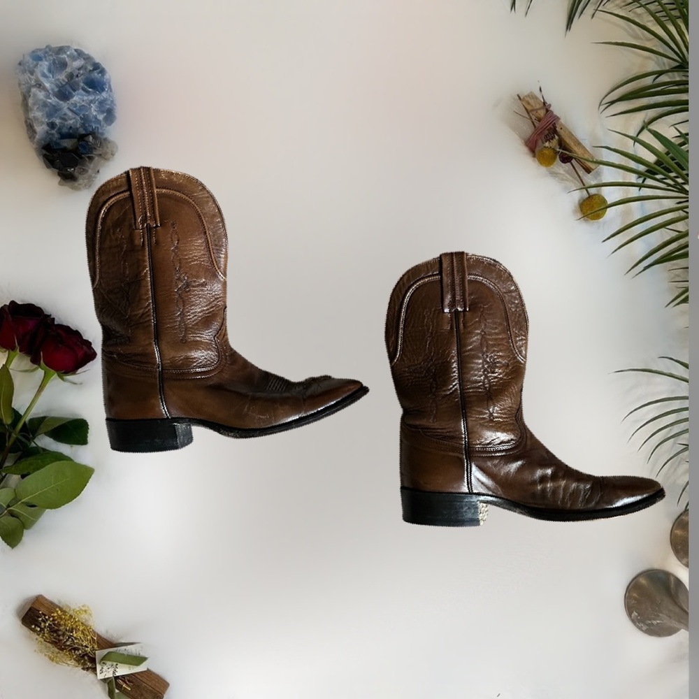 Tony Lama Walnut Cowboy Men's Boots 10